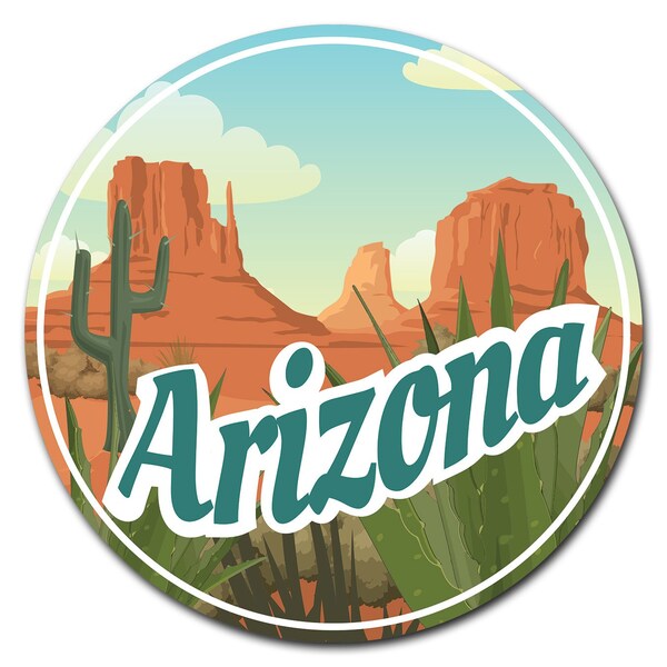 Signmission Arizona 2 Circle Corrugated Plastic Sign C-12-CIR-Arizona - main